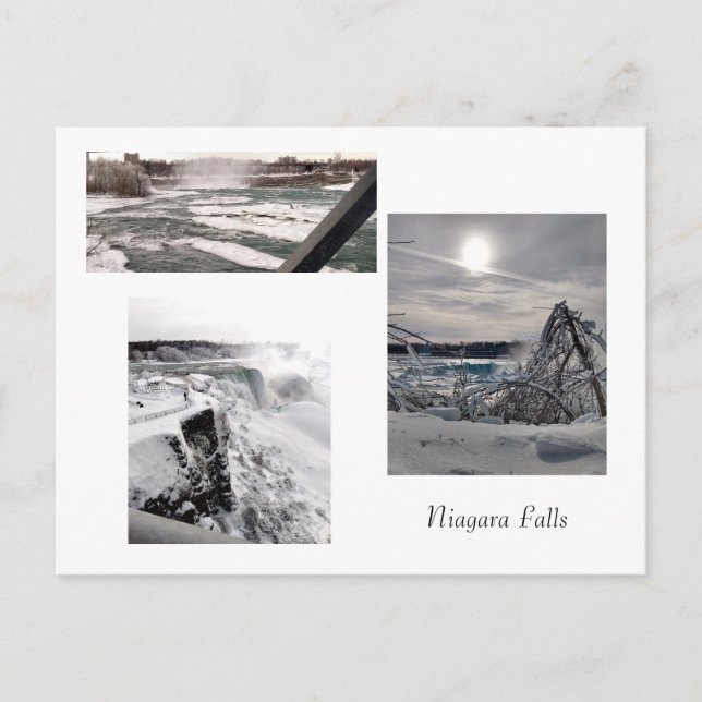 Winter am Niagara-Fällen  Postkarte (Vorderseite)
