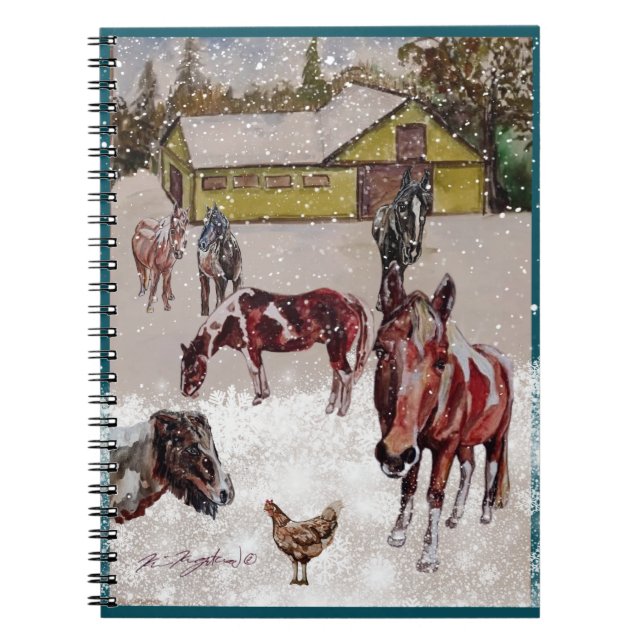 WINTER AM WEST HILLS RANCH NOTIZBLOCK (Vorderseite)