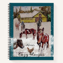 WINTER AM WEST HILLS RANCH Rezepte Notizbuch