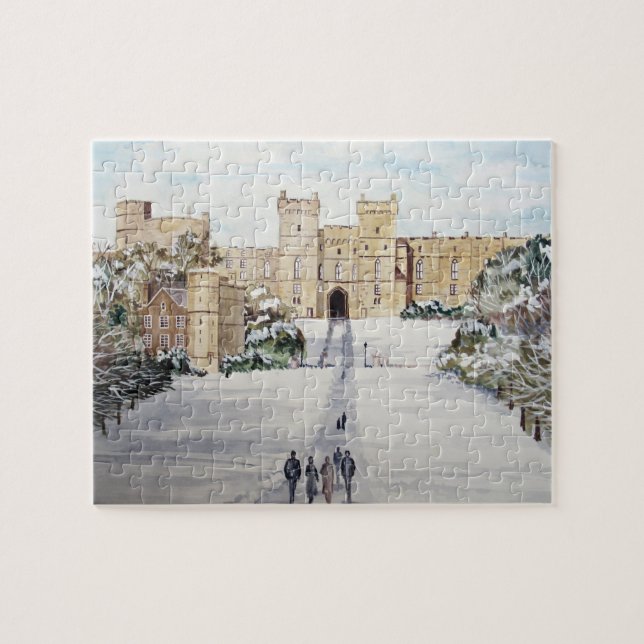 Winter am Windsor Castle Landschaft Puzzle (Horizontal)