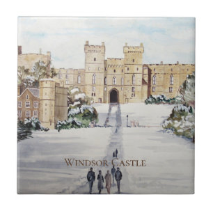 Winter am Windsor Castle Landschaftsbild Fliese