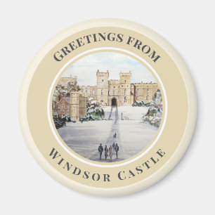 Winter am Windsor Castle Landschaftsbild Magnet