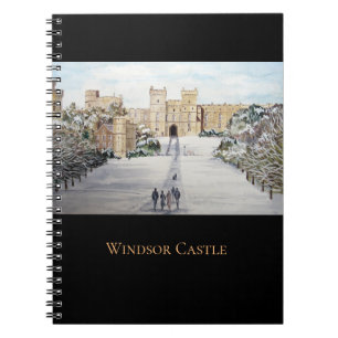 Winter am Windsor Castle Landschaftsbild Notizblock