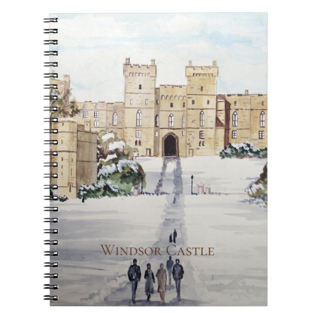 Winter am Windsor Castle Landschaftsbild Notizblock (Vorderseite)