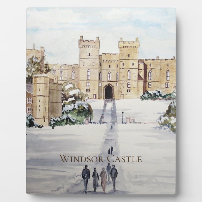 Winter am Windsor Castle von Farida Greenfield Fotoplatte (Vorderseite)