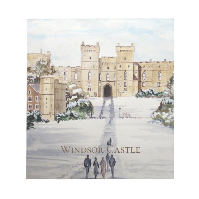 Winter am Windsor Castle von Farida Greenfield Notizblock (Vorderseite)