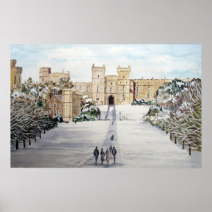 Winter am Windsor Castle von Farida Greenfield Poster
