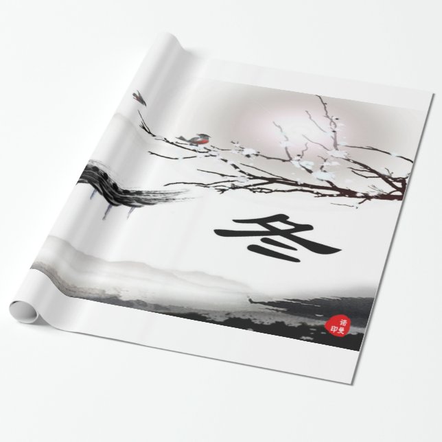 Winter American Wrapping Paper Geschenkpapier (Ungerollt)