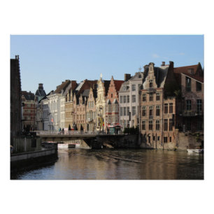 Winter an der Kornlei in Gent, Belgien Poster