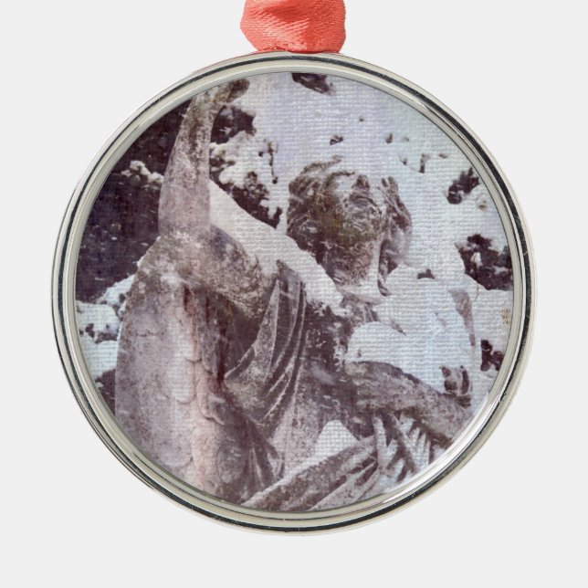 Winter Angel Ornament Aus Metall (Vorne)