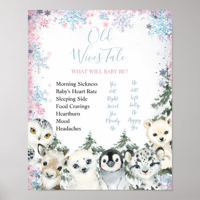 Winter Animal Artics Geneveal Alte Ehefrauen Tales Poster (Vorne)