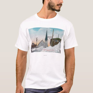 Winter-Ansicht von Steadman Allee umfaßt im Schne T-Shirt