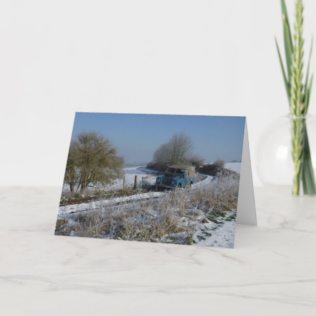 Winter-Antrieb Feiertagskarte (Vorderseite)