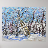 Winter-Apfelbaumschnitt / Künstler Larry Lerew