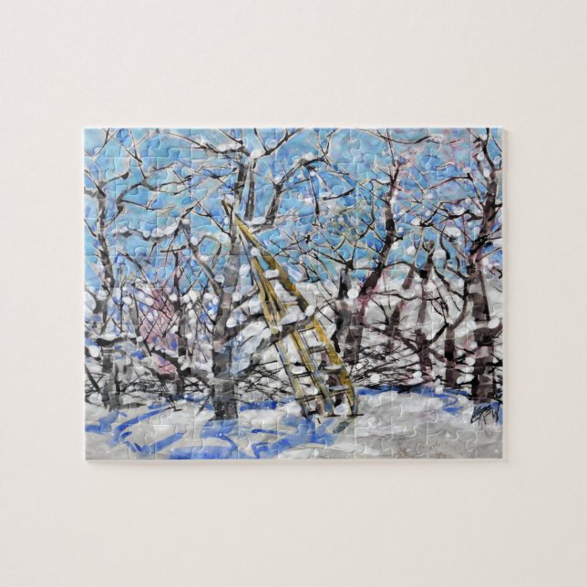 Winter-Apfelbaumschnitt  / Künstler Larry Lerew Puzzle (Horizontal)