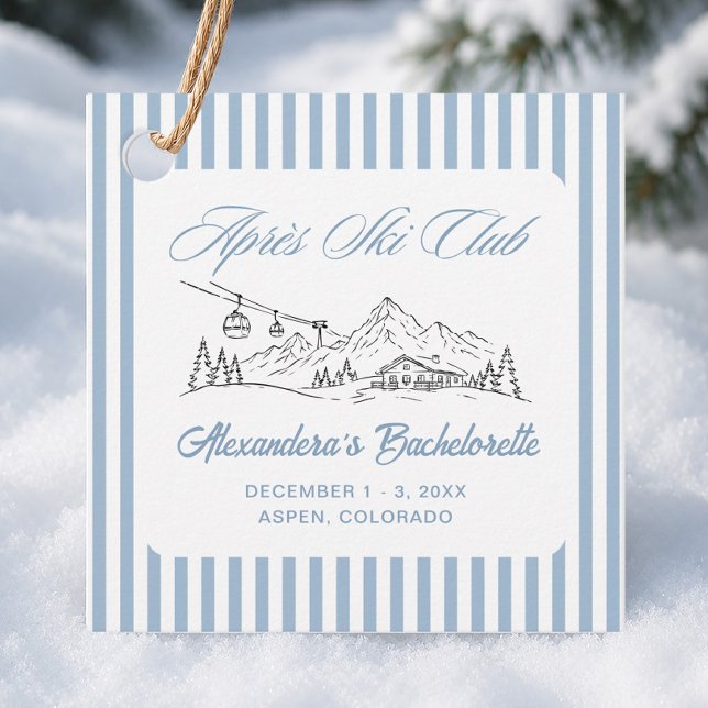 Winter Après-Ski-Junggesellinnenabschied  Geschenkanhänger (Von Creator hochgeladen)