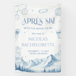 Winter Après-Ski-Junggesellinnenabschied Willkomme Banner