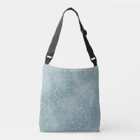 Winter Aqua & Silver Glitzer Polka Dots