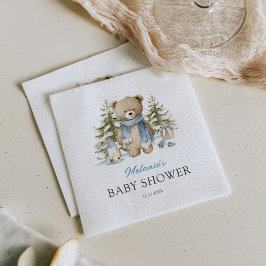 Winter-Aquarell-Bären-Baby-Party Serviette