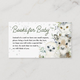 Winter Arctic Animals Baby Shower Books for Baby Begleitkarte