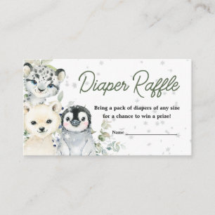 Winter Arctic Animals Babydusche Windelwanne Raffe Begleitkarte