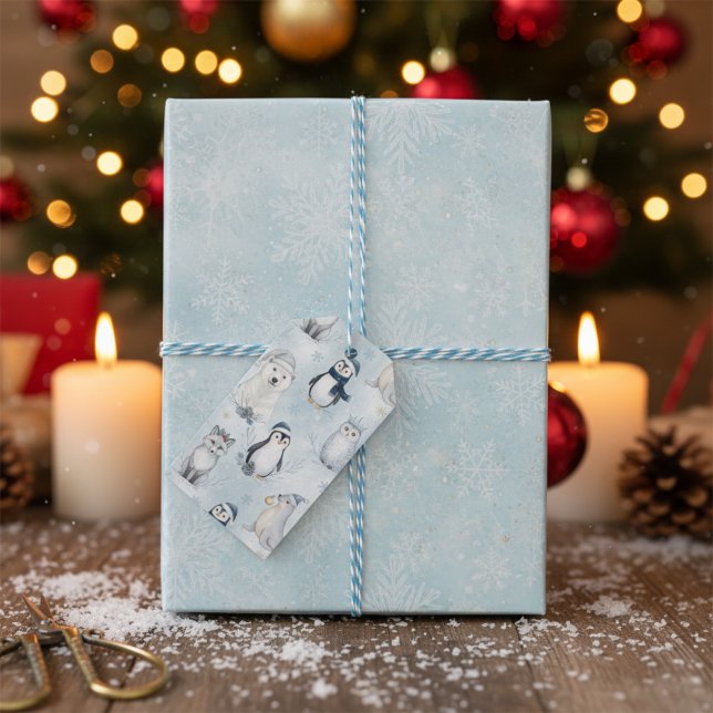 Winter Arctic Animals Cute Polar Animals Christmas Geschenkanhänger (Von Creator hochgeladen)