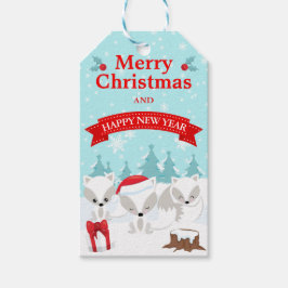 Winter Arctic Foxes Schneeerlebnis Frohe Weihnacht Geschenkanhänger