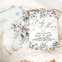Winter-Arktis-Tiere Baby Shower