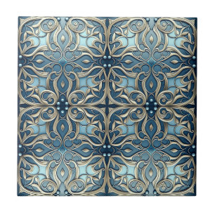 Winter Art Nouveau Design Tile Fliese