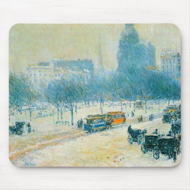 Winter auf dem Gewerkschaft Square von Frederick C Mousepad (Vorne)