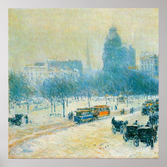 Winter auf dem Gewerkschaft Square von Frederick C Poster (Vorne)
