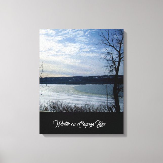 WINTER AUF DEM SEE VON CAYUGA LEINWANDDRUCK (Vorderseite)