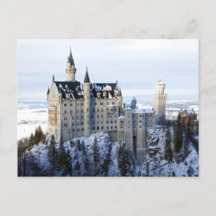 Winter auf Schloss Neuschwanstein, Deutschland Bay Postkarte