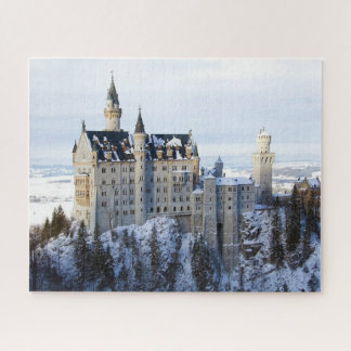 Winter auf Schloss Neuschwanstein, Deutschland Bay Puzzle