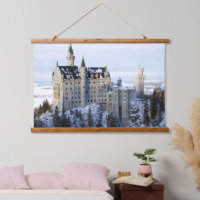 Winter auf Schloss Neuschwanstein, Deutschland Bay