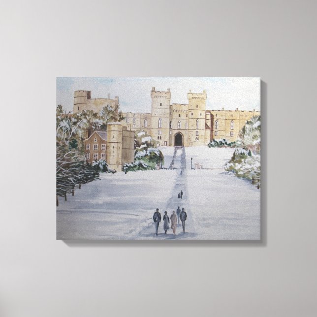 Winter auf Schloss Windsor Leinwanddruck (Vorderseite)