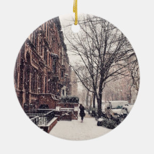 Winter auf Upper West Side Keramikornament