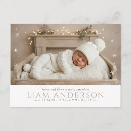 Winter Baby Ankündigungspostkarte