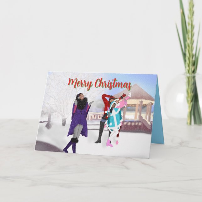 Winter Baby Birthday Card Karte (Vorderseite)