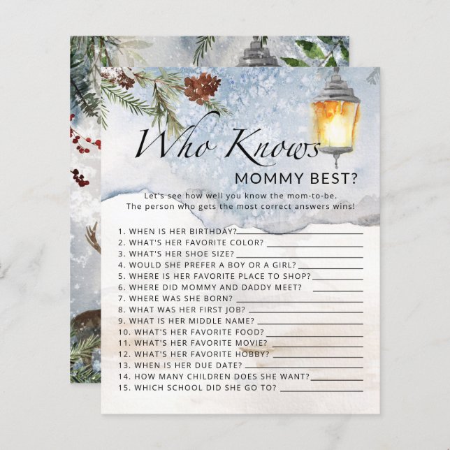 Winter Baby Chowder Wer das beste Spiel der Mama k (Vorne/Hinten)