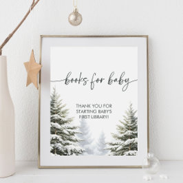 Winter Baby Duschbücher für Babysignatur Poster