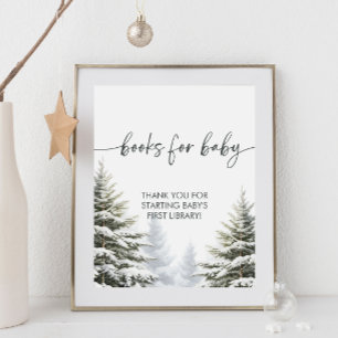 Winter Baby Duschbücher für Babysignatur Poster