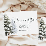 Winter Baby Duschdusche Windeln Raffle Begleitkarte<br><div class="desc">Mit diesen Winter Baby Shower Windschutzscheibe können Sie Ihre Babydusche mit Wärme und Lachen füllen. Diese Karten sind mit Kiefernwäldern, schneebedeckten Bergen und Schneeflocken geschmückt und ergänzen perfekt Ihre winterliche Winterfeier. Ermuntern Sie die Gäste, ein Paket Windeln mitzubringen, um einen Preis gewinnen zu können und Ihre Windelraffe zu einem lustigen...</div>