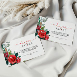 Winter Baby Duschdusche Windeln Raffle Begleitkarte