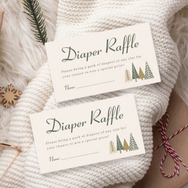 Winter Baby Duschdusche Windeln Raffle Begleitkarte (Von Creator hochgeladen)