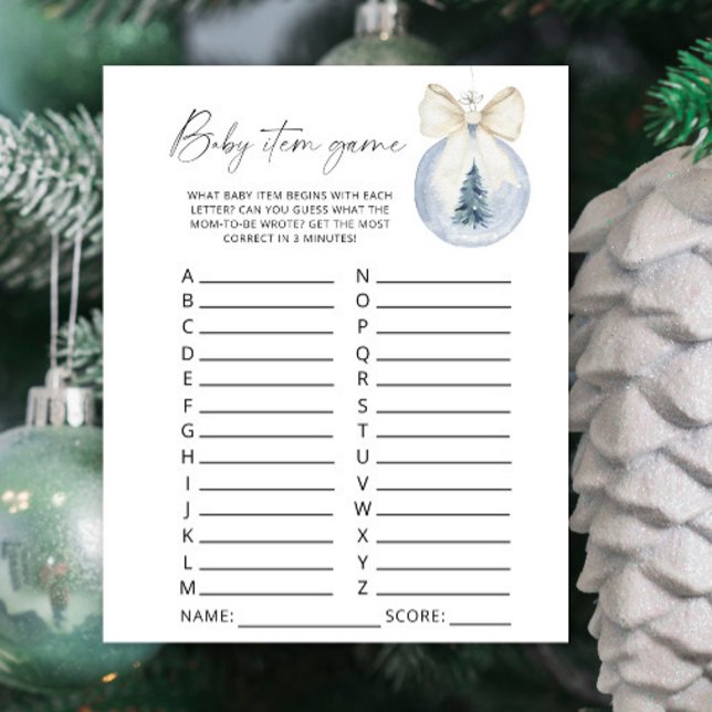 Winter Baby Dusche - Baby Item Game (Von Creator hochgeladen)