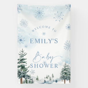 Winter Baby Dusche Begrüßungsbanner Banner