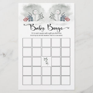 Winter Baby-Dusche Bingo-Spiel