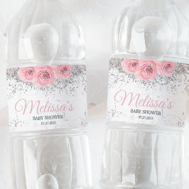 Winter Baby Dusche Girl Wasserflaschenetikett