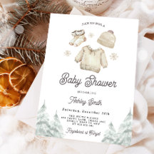 Winter Baby Dusche laden Kälte ein Weihnachten im